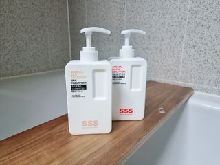 트리플에스 탈모 샴푸 580ml + 실크 트리트먼트 580ml — 5점을 준 리뷰어가 2021년 5월 올린 사용 사진