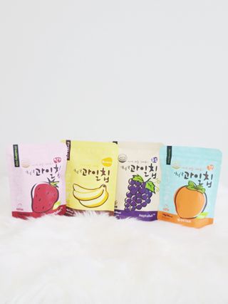 아비삭 과일칩 딸기, 감, 포도, 바나나 4종 — 5점을 준 리뷰어가 2021년 8월 올린 사용 사진