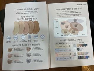 애니가드 셋업메베마스크 (대형 4컬러 + 중형 4컬러) — 5점을 준 리뷰어가 2022년 4월 올린 사용 사진