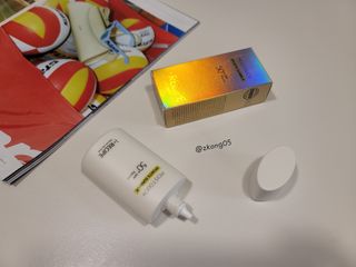 아이레시피 모이스트터치 스포츠 선밀크 50ml (SPF50+ PA+++) — 4.5점을 준 리뷰어가 2023년 6월 올린 사용 사진