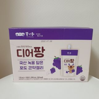 [몸엔용] 우리 아이 건강간식, 달콤한 녹용곤약젤리 디어팡 4종 — 5점을 준 리뷰어가 2021년 8월 올린 사용 사진