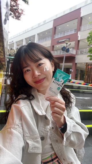 부쉬맨 워터프루프 프로 선크림 50g SPF50+ PA++++ — 5점을 준 리뷰어가 2023년 5월 올린 사용 사진