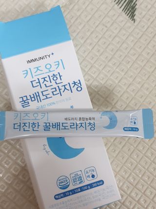 [이뮤니티플러스]우리아이 면역오키, 건강오키 _ 키즈오키 더진한꿀배도라지청 10포 1box — 2점을 준 리뷰어가 2022년 1월 올린 사용 사진
