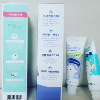 닥터데디스 안심불소 튼튼치약(청포도, 민트 중 택 1) 60g + 여행용 미니 치약 15g — 5점을 준 리뷰어가 2022년 7월 올린 사용 사진