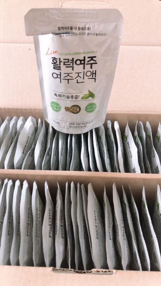 참유원 특허제조 활력 여주진액 여주즙 50포 — 5점을 준 리뷰어가 2022년 3월 올린 사용 사진