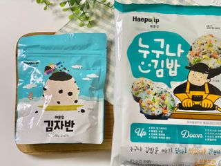 해풀잎 누구나 김밥*1ea [(혼합야채 35g *1ea,  김밥김 (5g, 5ea),  양념간장 (6g, 5ea), 참기름(5g, 2ea)] — 5점을 준 리뷰어가 2022년 5월 올린 사용 사진