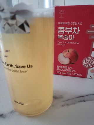 참앤들황토농원 7가지 맛! 탄산 톡톡! 스파클링! 데이앤 콤부차 7종 10포 1박스씩 ★총 7박스★ — 5점을 준 리뷰어가 2023년 1월 올린 사용 사진
