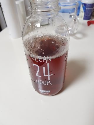 클린24시간 1BOX(5포) + 전용보틀(500ml) — 5점을 준 리뷰어가 2022년 9월 올린 사용 사진