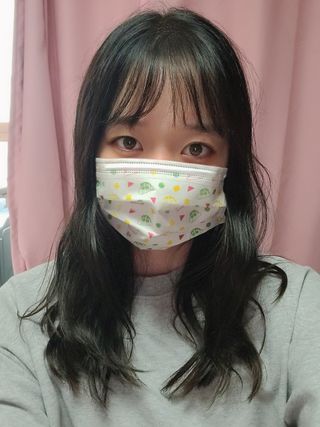 [숨그림]  덴탈마스크 짱구 우리아이 그리고 내가 쓰는 믿을수있는 케릭터 마스크  16종 — 5점을 준 리뷰어가 2021년 10월 올린 사용 사진
