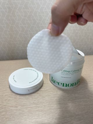 키노닉스 양배추 카밍 진정 토너패드 — 4.5점을 준 리뷰어가 2021년 8월 올린 사용 사진