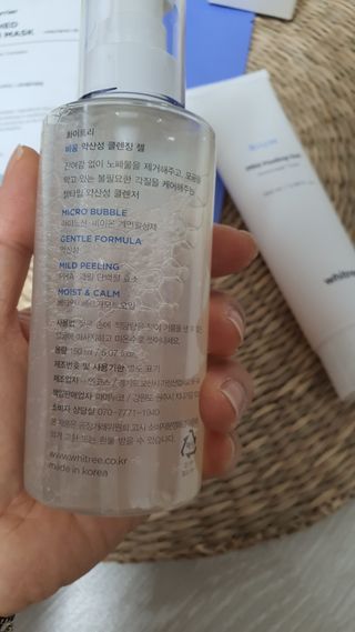 화이트리 비움 약산성 클렌징젤 ,마일드 필링젤 세트 — 4점을 준 리뷰어가 2021년 2월 올린 사용 사진