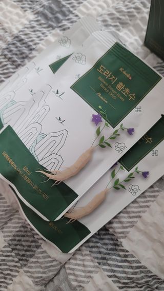 K-doraji K도라지 황초수 목에좋은 도라지 음료 80ml*7봉 — 3점을 준 리뷰어가 2022년 7월 올린 사용 사진