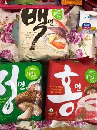 [풀무원] 자연은맛있다 정면, 백면, 홍면  세트 — 5점을 준 리뷰어가 2021년 4월 올린 사용 사진