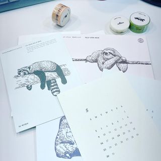 콜린스 2021 엽서 캘린더와 마스킹 테이프 3종 — 5점을 준 리뷰어가 2020년 12월 올린 사용 사진