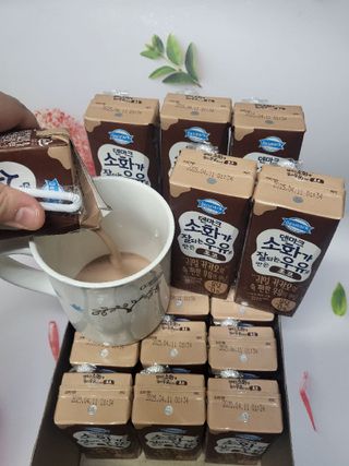 [구매평]덴마크 소화가 잘되는 우유로 만든 초코, 190ml, 24개 — 5점을 준 리뷰어가 2025년 2월 올린 사용 사진