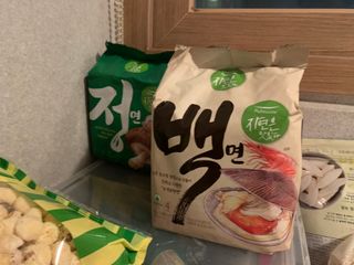[풀무원] 자연은맛있다 정면, 백면, 홍면  세트 — 5점을 준 리뷰어가 2021년 4월 올린 사용 사진