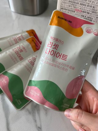 [경남제약헬스케어] 케어플러스 리셋 다이어트 청포도맛 100ml X 5포 (5일분) — 5점을 준 리뷰어가 2023년 4월 올린 사용 사진