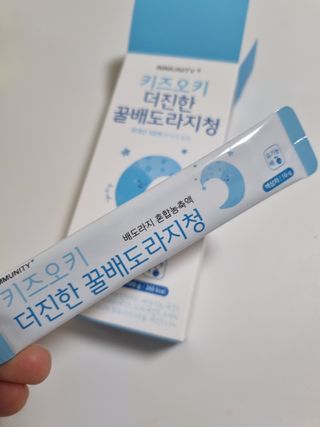 [이뮤니티플러스]우리아이 면역오키, 건강오키 _ 키즈오키 더진한꿀배도라지청 10포 1box — 5점을 준 리뷰어가 2022년 1월 올린 사용 사진
