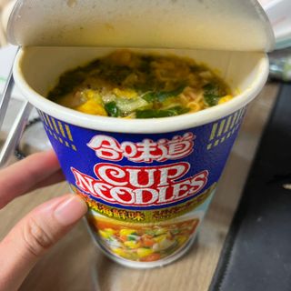NISSIN 닛신 컵누들  4종 - 씨푸드오리지날, 씨푸드 스파이시, 씨푸드 커리, 씨푸드 XO소스 — 5점을 준 리뷰어가 2022년 1월 올린 사용 사진