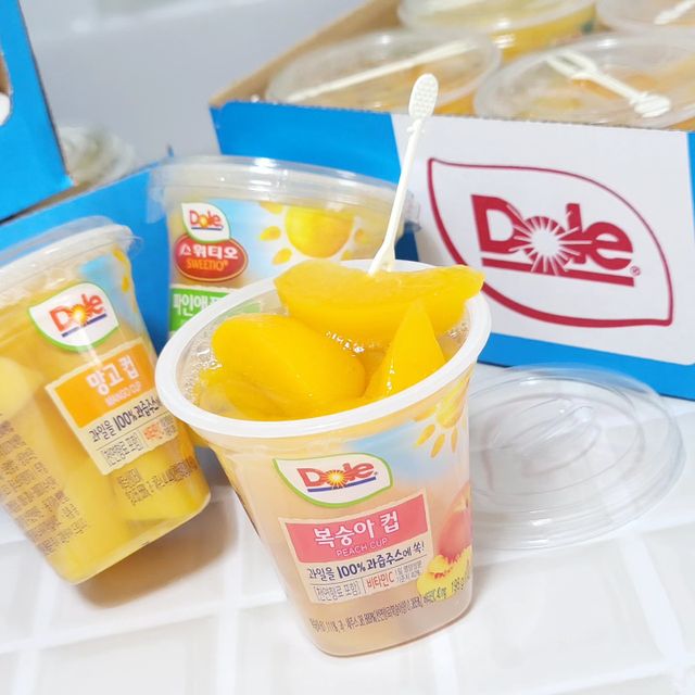 MF[Dole] 파인애플컵/망고컵/복숭아컵 198g 6입X1박스 (맛 1가지 랜덤 발송) 리뷰 사진