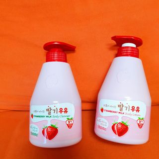 [과일나라] 피부가 마시는 딸기우유 바디클렌저&바디로션 — 5점을 준 리뷰어가 2022년 2월 올린 사용 사진
