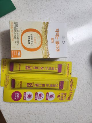 [음료수 대신 가능!]  빠르게 흡수되는 아임오 타먹는 콜라겐 1박스 — 4.5점을 준 리뷰어가 2023년 4월 올린 사용 사진