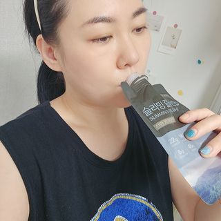 일일하우 슬리밍 플랜B 고소한 귀리맛, 진한 카카오맛 (체중조절식) — 5점을 준 리뷰어가 2023년 7월 올린 사용 사진