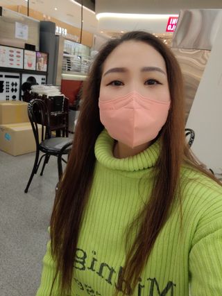 애니가드 셋업마스크 4컬러 각 10매입 [크리미베이지, 캐시미어로즈, 초콜렛브라운, 미드나잇네이비] — 5점을 준 리뷰어가 2022년 2월 올린 사용 사진