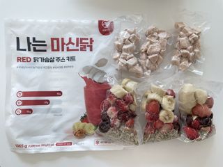 수플먼트 나는 마신닭!! 닭가슴살 주스키트, 먹기 힘들었던 닭가슴살 이제는 마시자 — 5점을 준 리뷰어가 2023년 2월 올린 사용 사진