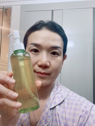 스킨큐어 산다화 순한 클렌징 동백 오일 200ml — 5점을 준 리뷰어가 2023년 4월 올린 사용 사진