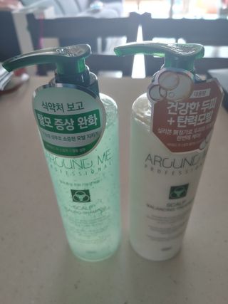 어라운드미 [어라운드 미] 탈모 증상 완화 스칼프 샴푸 + 두피 영양 공급 트리트먼트 — 5점을 준 리뷰어가 2021년 6월 올린 사용 사진