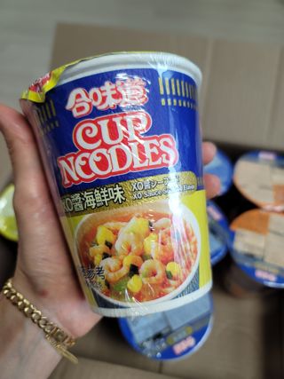 NISSIN 닛신 컵누들  4종 - 씨푸드오리지날, 씨푸드 스파이시, 씨푸드 커리, 씨푸드 XO소스 — 4점을 준 리뷰어가 2022년 11월 올린 사용 사진