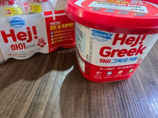 덴마크 *[구매평]하이(Hej!) 브랜드 패키지(요구르트, 그릭요거트) — 5점을 준 리뷰어가 2025년 8월 올린 사용 사진