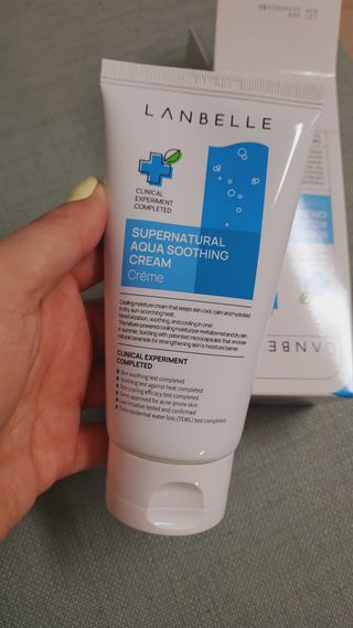 랑벨 수퍼내츄럴 아쿠아 수딩 크림 100ml — 5점을 준 리뷰어가 2022년 4월 올린 사용 사진