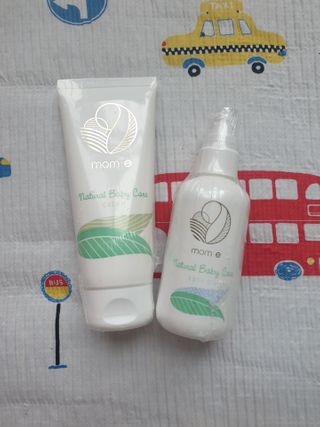 mom e 맘이 내추럴 베이비 케어 크림+바디오일 — 4점을 준 리뷰어가 2021년 1월 올린 사용 사진
