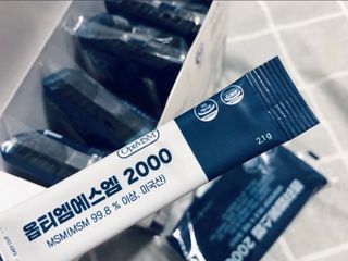 바른비타민 옵티엠에스엠2000 1박스 60포 관절 연골 복합건강기능식품 — 5점을 준 리뷰어가 2021년 6월 올린 사용 사진
