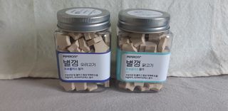 페페로니 자기전에 먹는 저알러지 껌 세트 치킨+오리 — 5점을 준 리뷰어가 2021년 7월 올린 사용 사진