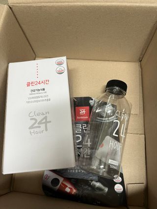 클린24시간 1BOX(5포) + 전용보틀(500ml) — 4점을 준 리뷰어가 2022년 7월 올린 사용 사진