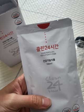 클린24시간 1BOX(5포) + 전용보틀(500ml) — 5점을 준 리뷰어가 2022년 10월 올린 사용 사진