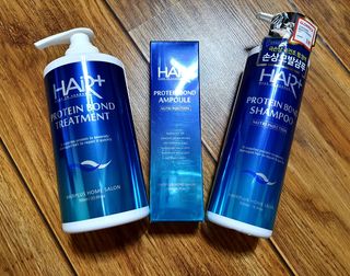 헤어플러스 단백질탈모샴푸 500ml+단백질본드앰플 145ml — 5점을 준 리뷰어가 2021년 3월 올린 사용 사진