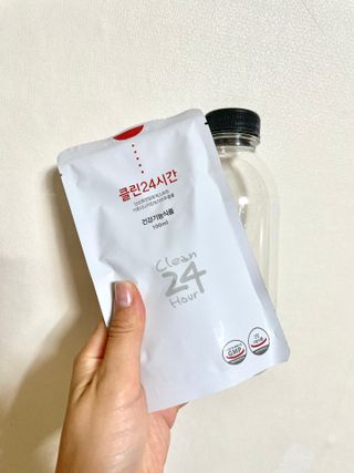 클린24시간 1BOX(5포) + 전용보틀(500ml) — 5점을 준 리뷰어가 2023년 7월 올린 사용 사진