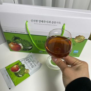 즙한가득 양배추사과즙/석류즙 30포, 선물박스 택1 — 5점을 준 리뷰어가 2022년 1월 올린 사용 사진