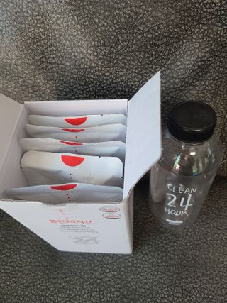 클린24시간 1BOX(5포) + 전용보틀(500ml) — 5점을 준 리뷰어가 2022년 11월 올린 사용 사진