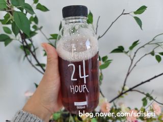 클린24시간 1BOX(5포) + 전용보틀(500ml) — 5점을 준 리뷰어가 2022년 10월 올린 사용 사진