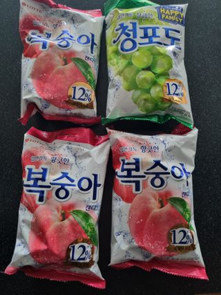 청포도캔디 복숭아캔디 — 5점을 준 리뷰어가 2022년 11월 올린 사용 사진
