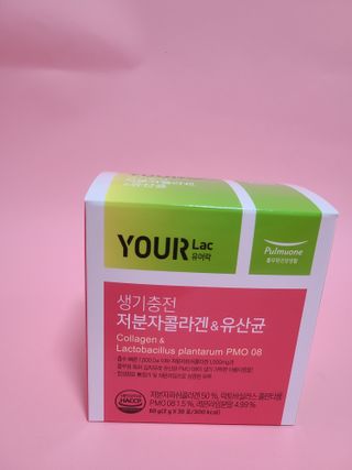 [풀무원건강생활] 생기충전 저분자콜라겐유산균 30포 — 5점을 준 리뷰어가 2021년 1월 올린 사용 사진