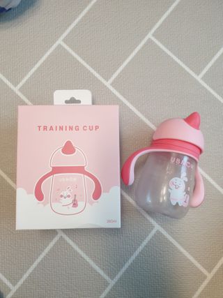 유비맘 트라이탄 코니빨대컵_컬러 랜덤 발송 — 5점을 준 리뷰어가 2021년 1월 올린 사용 사진