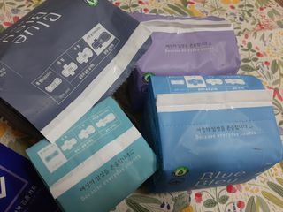 블루블루 유기농 순면 커버 생리대 — 5점을 준 리뷰어가 2021년 1월 올린 사용 사진