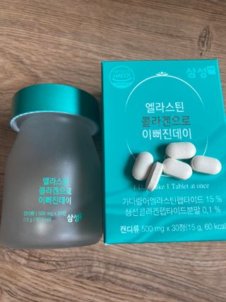 체인미 엘라스틴 콜라겐으로 이뻐진데이 500mg x 30정 — 5점을 준 리뷰어가 2021년 12월 올린 사용 사진