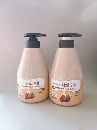[과일나라] 피부가 마시는 커피우유 바디클렌저&바디로션 — 5점을 준 리뷰어가 2022년 3월 올린 사용 사진